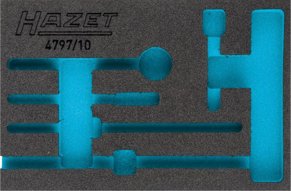 Hazet 2-Komponenten Weichschaum-Einlage, für 4797/10, Abmessungen / Länge: 172 mm x 114 mm Ordnungssystem Größe: 1/9 (172 x 114 mm), 163-326L