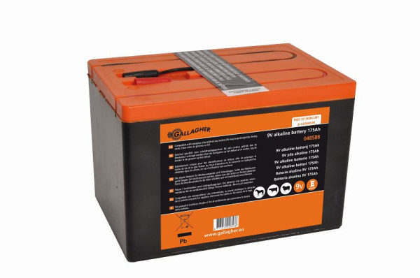 Gallagher Powerpack Alkaline Batterie 9V/175Ah - 190x125x160mm, 048588