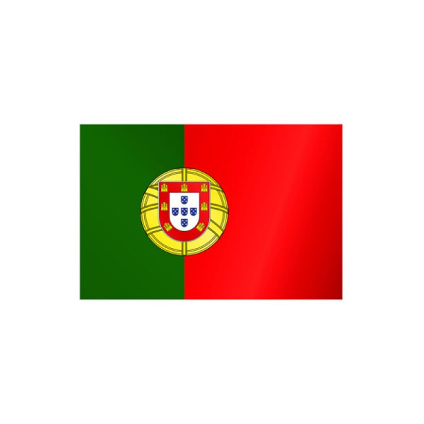 Stein HGS Länderflagge Portugal, 120 x 200 cm (Querformat), mit Seil und Schlaufe, FlagTop 110 g/m², für Fahnenmasten 7 m, ohne Hohlsaum, 27434
