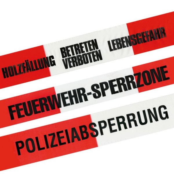 Stein HGS Absperrband 'Reißfest' mit Standardtext, FEUERWEHR-SPERRZONE, VE: 10 Rollen, 12974