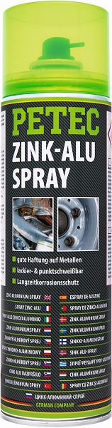 Petec Zink-Alu Spray, Silber, 500ml, VE: 6 Stück, 71050