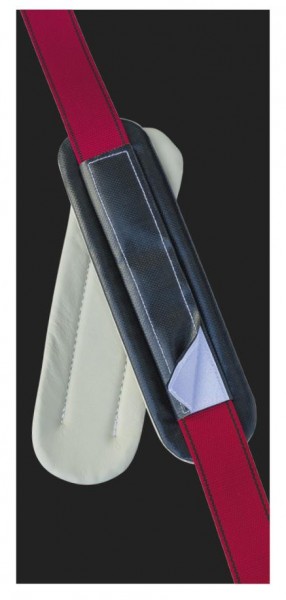MAS Bein-/Schulterpolster, zum Nachrüsten auf 45 mm breite Gurtbänder, mit Klettverschluss aus Nappaleder, 51218