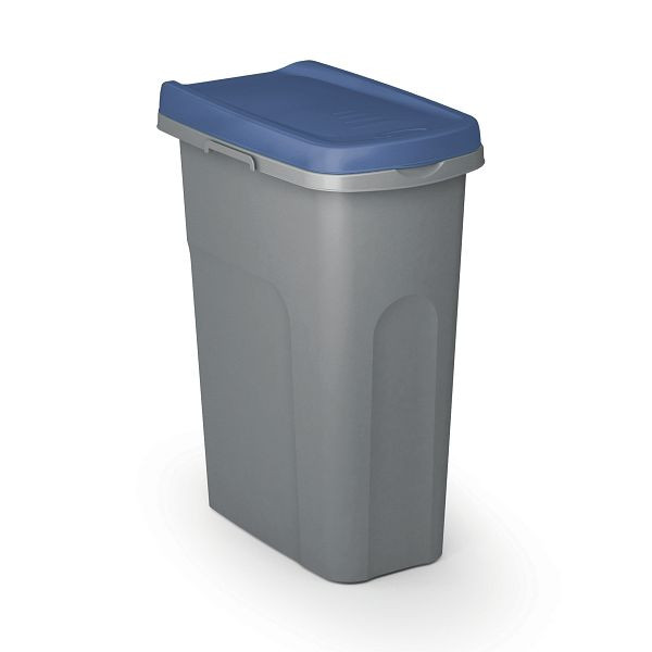 casaria Mülleimer Grau/Blau Kunststoff 25L, 109901