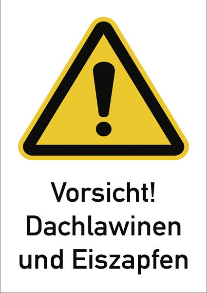 Moedel Vorsicht! Dachlawinen und Eiszapfen, Kombischild, Aluminium, 300x450 mm, 59823