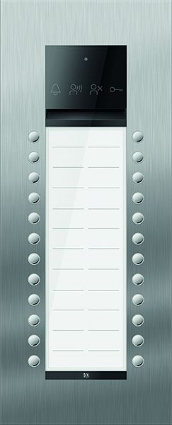 TCS Türkontrollsystem PES PRO Audio Außenstation 24T 2 Spalten UP Edelstahl, ASU600224-0030