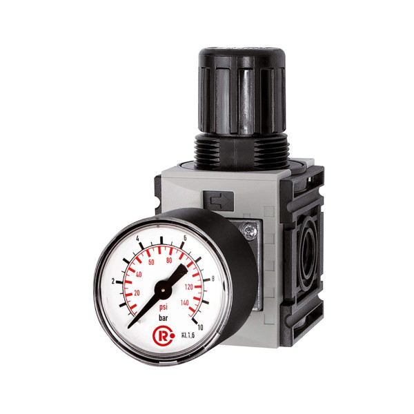 Riegler Druckregler »FUTURA-mini«, Standardmanometer, BG 0, G 1/4, 0,1-4 bar, 142396