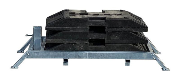 Schake Schilderständer nach TL Typ Road zur Aufnahme von Schaftrohren 40 x 40 mm und 60 x 60 mm die mit 2 Stellschrauben fixiert werden, 35304-2