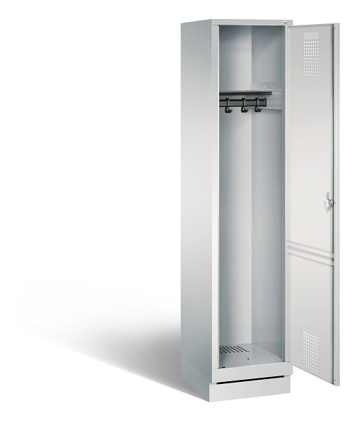 C+P Garderobenschrank Evolo, H1800xB420xT500mm, Farbe: Lichtgrau, 48020-12 S10003