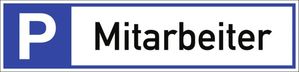 Moedel Parkplatzreservierer Mitarbeiter, Aluminium, 460x110 mm, 56953