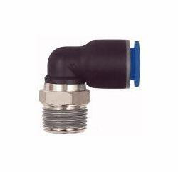 Riegler L-Steckverschraubung, drehbar, Außengewinde konisch mit Gewindebeschichtung, 109291