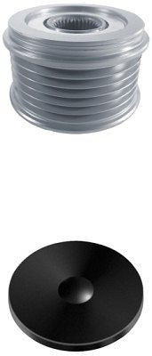 HELLA Generatorfreilauf, Gewindemaß: M16x1,5, Anzahl der Rillen: 6, mit Kappe, 9XU 358 038-961