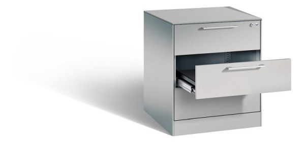 C+P Karteischrank Asisto, H710xB562xT600mm, Farbe: Weißaluminium, Bügelgriff, 146274-322 S10086