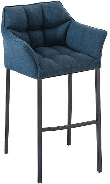 CLP Barhocker Damaso B Stoff mit 4-Fuß Gestell, blau, 101680610