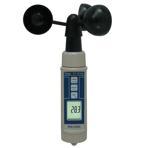 PCE Instruments Luftstrom-Messgerät, m/s, km/h, Knoten, mph, ft/min, IP65, PCE-A420
