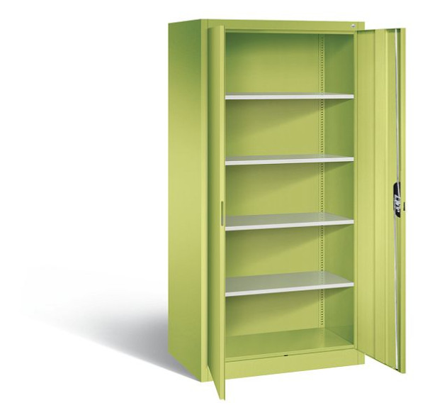C+P Büroschrank Acurado, H1950xB930xT600mm, Farbe: Viridingrün / Viridingrün, Muldengriff, 5 OH, 9290-000 S10606