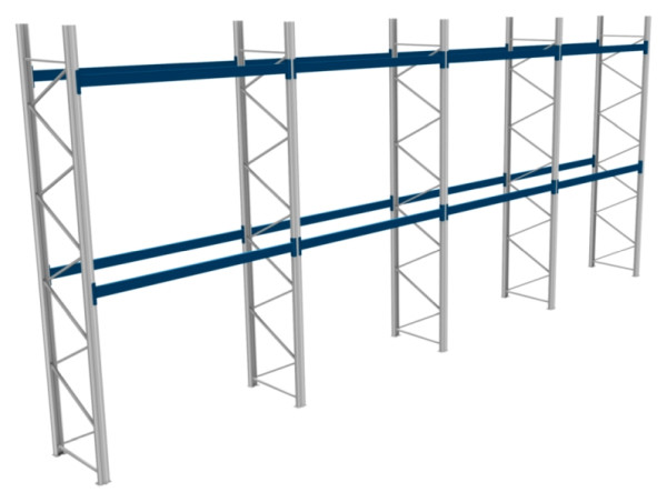 BITO Palettenregal P3 5005x1100x11400 Komplettregal, 2E, 800 RAL5010 U, 56469