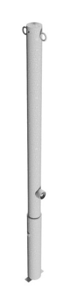 Schake Absperrpfosten Stahlrohr Ø 60 x 2,5 mm herausnehmbar mit Dreikantverschluss, feuerverzinkt, mit 2 Ösen, 460F/2