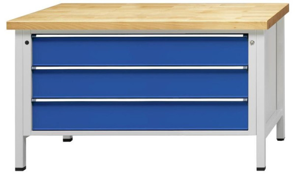 ANKE Werkbänke Kastenwerkbank, Modell 18 VX, 1500 x 800 x 840 mm, RAL 7035/5010, KSP 40 mm, 330.252