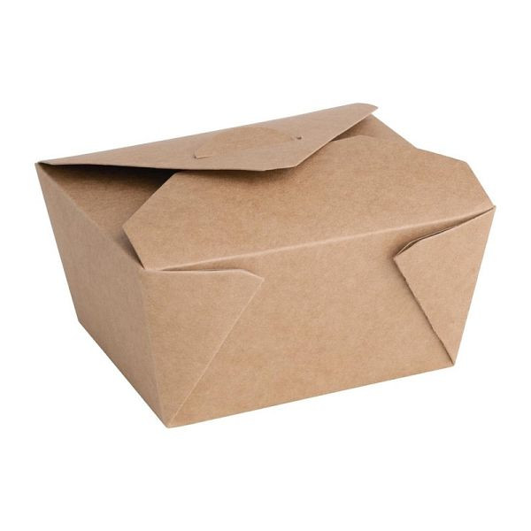 Fiesta Recycelbare Salatbox mit PET-Fenster 1600ml (Packung mit 100 Stück), FN899