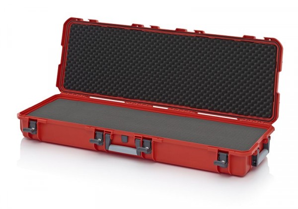 Auer Schutzkoffer Pro, Blutorange, mit 4 gleichschließenden Schlössern, Würfelpolster, CP S 12416 B2-2002
