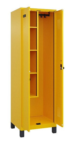 C+P Putzmittel-Spind Evolo PLUS, mit Füßen, 2 Abteile, 1950x600x500mm, 1023/102, Drehriegel, 049110-00 S10022
