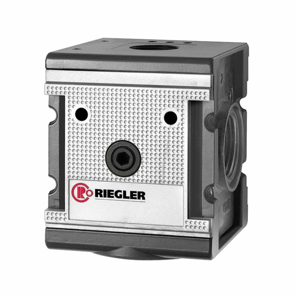 Riegler Verteiler »multifix«, breite Ausführung, BG 4, G 3/4, 4 Abgänge, 133131