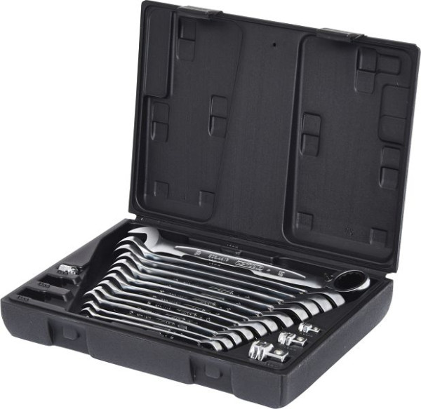 KS Tools GEARplus Ratschenringmaulschlüssel-Satz, umschaltbar, 16-teilig, 503.4666