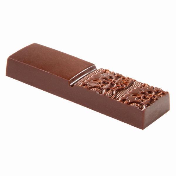 Schneider Schokoladen Form - Riegel mit Spitze, 275 x 135 x 24 mm / 63 x 18 x 8 mm, 10 gr, 2 x 5 Stück, 421745