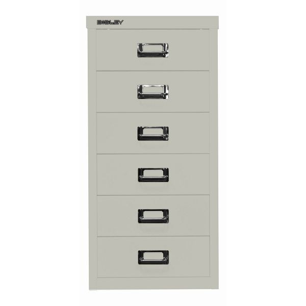 Bisley MultiDrawer™ DIN A4, 6 Schubladen, 673 gänsegrau, L296673