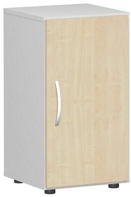 geramöbel Flügeltürenschrank mit Standfüßen, Griff links oder rechts, inkl. Türdämpfer, nicht abschließbar, 400x420x752, Ahorn/Lichtgrau, S-342100-AL