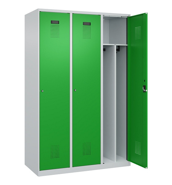 C+P Spind Evolo PLUS, 3 Abteile, 1850x1200x500mm, 7035/6037, Verschluss Zylinderschloss, 049000-32F S10038