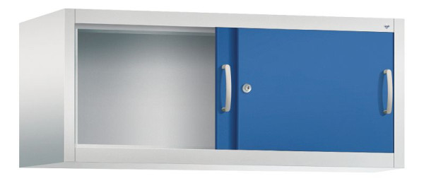 C+P Aufsatzschrank Acurado, H500xB1200xT500mm, Farbe: Lichtgrau / Enzianblau, Bügelgriff, 1 OH, 2054-00 S10046