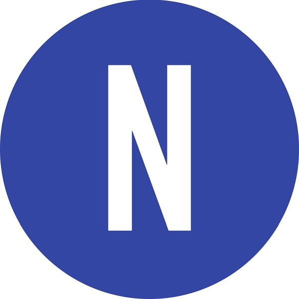 Moedel Gleich-/Wechselstromleiter Neutralleiter, Folie, Ø 20 mm, VE: 500 Stück/Rolle, 58204