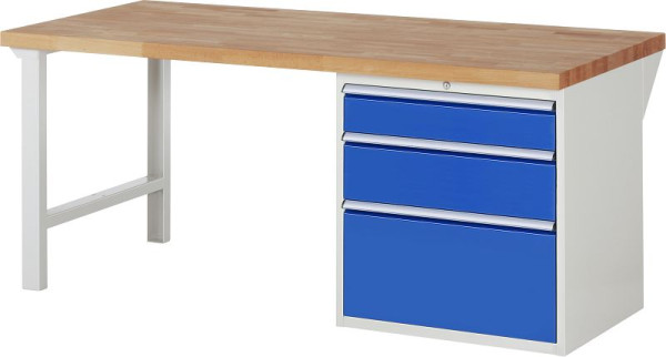 RAU Werkbank Serie 7000 - Modell 7608, B2000 x T900 x H890 mm, Systemunterbau B2000 x T850 x H850 mm, 03-7608A1-209B4M.11