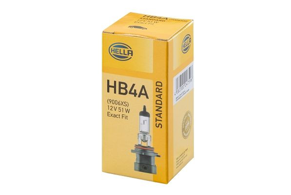 HELLA Glühlampe, HB4A, Standard, 12V, 51W, Schachtel, 8GH 005 636-201