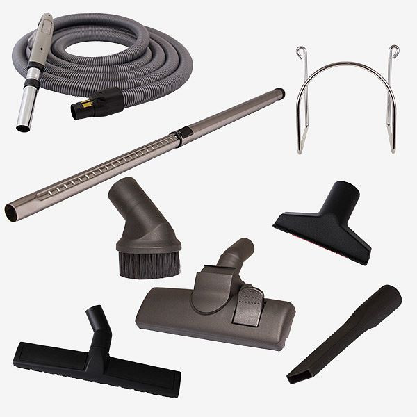 HKW Saugzubehör-Set BLACK SYSTEM (8-teilig) - Saugschlauch 8 m lang, 3011