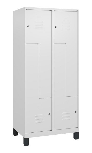 C+P Z-Spind Classic PLUS, Füße, 4 Abteile, 1800x800x500mm, 9016/9016, Zylinderschlösser, 0800137-224 S10029