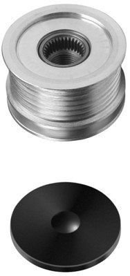 HELLA Generatorfreilauf, Gewindemaß: M16x1,5, Anzahl der Rillen: 5, mit Kappe, 9XU 358 038-101