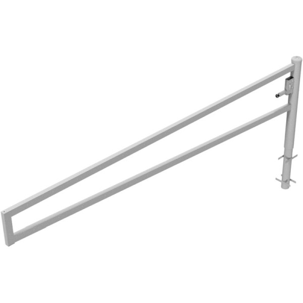 Stein HGS Wegesperre 360° drehbar, 3500 mm / ohne Farbe, Profilzylinderschloss verschiedenschließend, zum Einbetonieren, 4013.35z