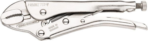 Hazet Grip-Zange, Halbrunde Backen, Schnell-Lösehebel, Drahtabschneider, Oberfläche: vernickelt, Abmessungen / Länge: 180 mm, 757-7