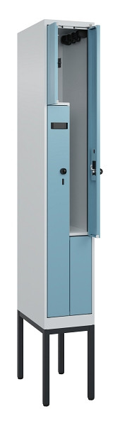 C+P Z-Spind Evolo PLUS, Gestell, 2 Fächer, 2120x300x500mm, 7035/0010, Drehriegel, 0490337-102 S10001