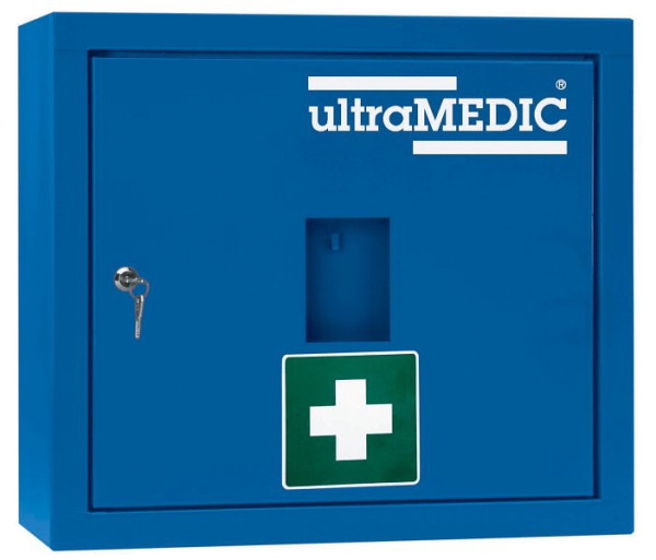 ultraMEDIC Anbau-Verbandschrank ultraTOP-LOCKER "022", mit Füllung DIN 13157, blau, SAN-0060-BL