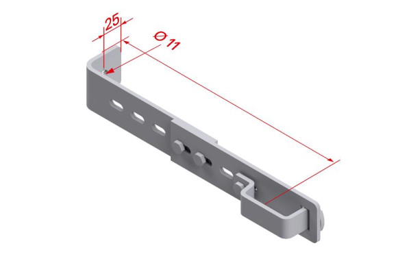 HYMER Wandhaken, Stahl, verstellbar 172-300 mm, 0051572