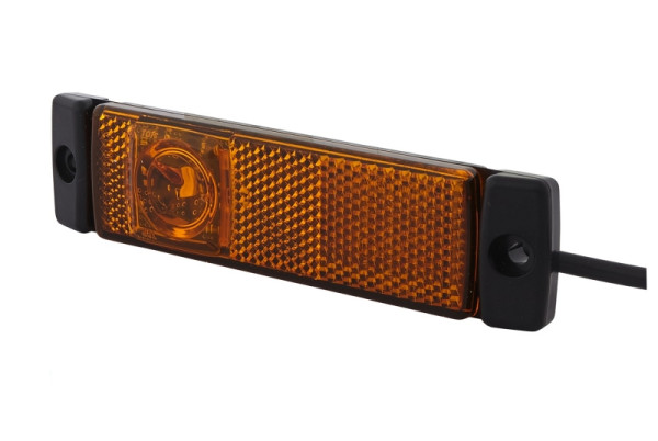 HELLA Seitenmarkierungsleuchte, LED, 24V, Schraubanschluss/Anbau, gelb, LED-Lichtfarbe: gelb, 500mm, AMP, 2-polig, rechts/links, 2PS 008 645-891