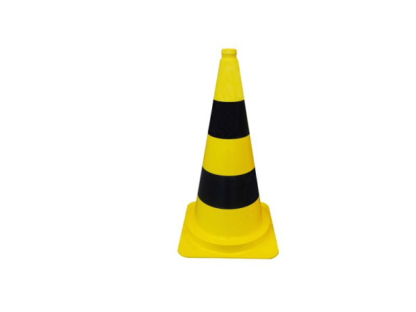 Schake Leitkegel tagesleuchtend, gelb / schwarz, Höhe: 750 mm, 3L750G