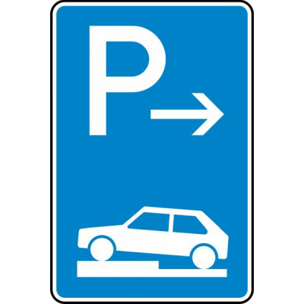 Stein HGS Parken auf Gehwegen halb quer zur Fahrtrichtung links (Anfang) Nr. 315-71, 420 x 630 mm, RA2, Alform, 315-71-122