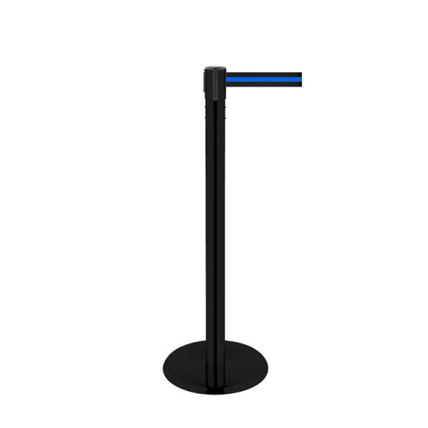 Stein HGS Personenleitsystem -P-Line 360-, Metall, schwarz beschichtet, schwarz/blau/schwarz waagerecht (gestreift), mit Sicherheitsverschluss, Gurtlänge: 2,3 m, 40007-0703