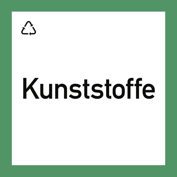 Moedel Wertstoffkennzeichnung "Kunststoffe", Kunststoff, 300x300 mm, 99159