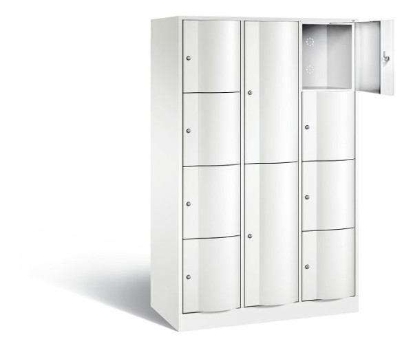 C+P Kombi-Schließfachschrank Resisto, H1950xB1148xT540mm, Farbe: Verkehrsweiß, 8070-3723 S10034