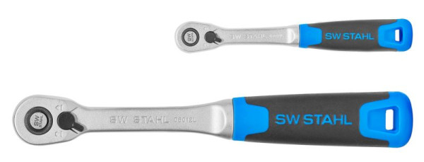 SW-Stahl Umschaltknarrensatz, 1/4" und 1/2", schlanke Ausführung, 2-teilig, 06026L
